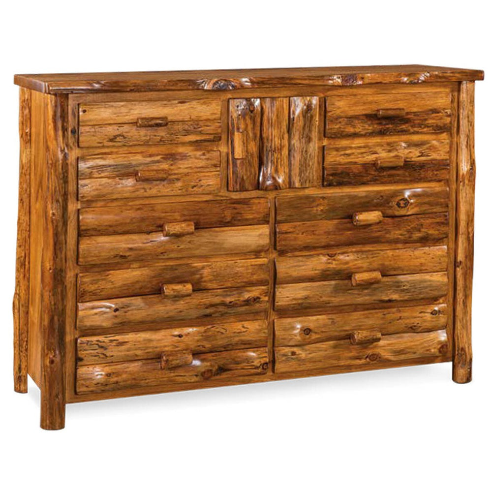 10 Drawer 1 Door Dresser - Rustic Pine