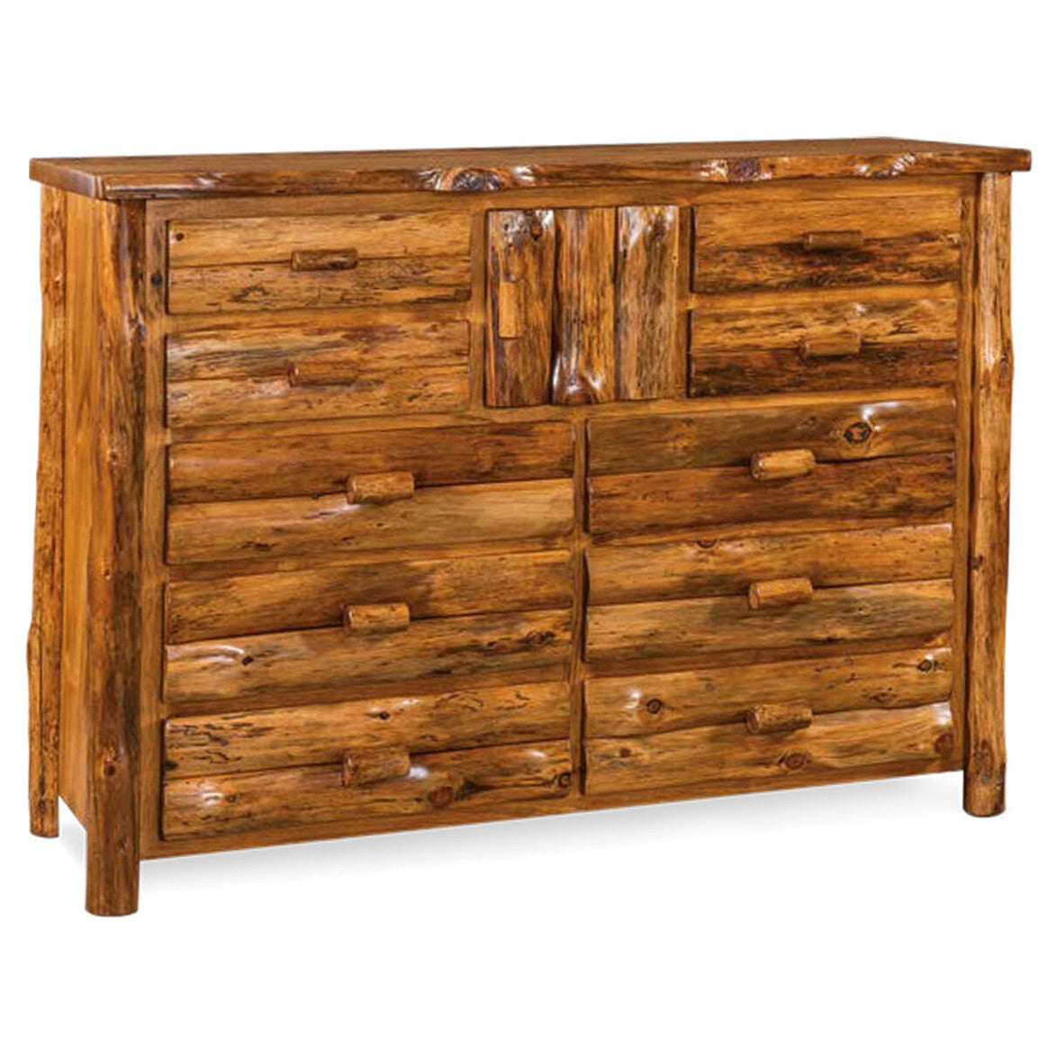 10 Drawer 1 Door Dresser - Rustic Pine