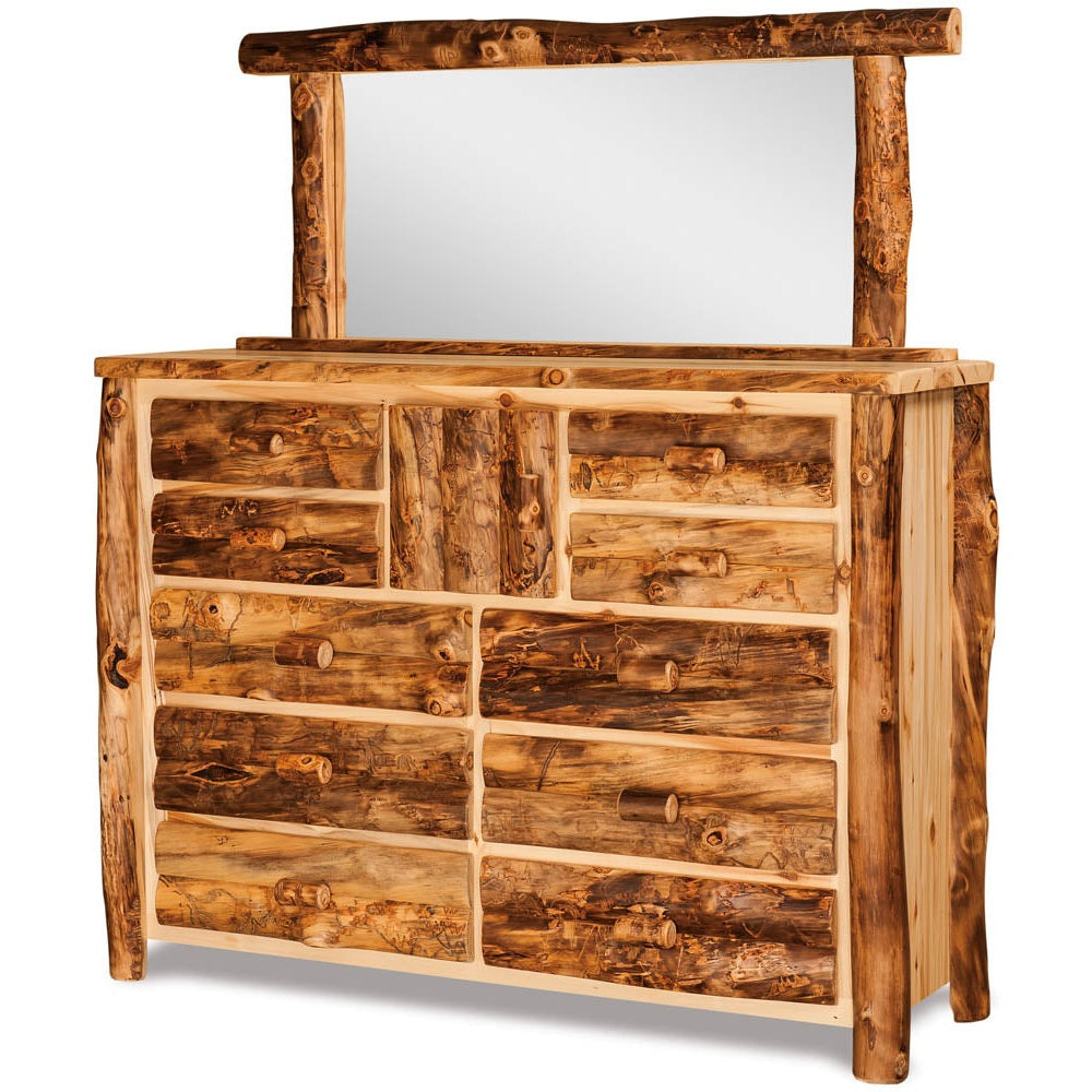 10 Drawer 1 Door Dresser with Mirror - Aspen
