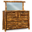 10 Drawer 1 Door Dresser with Mirror - Aspen Walnut