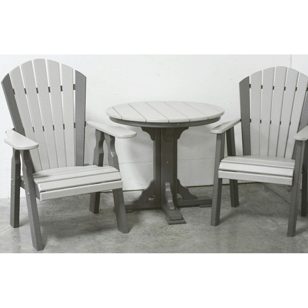 22" and 20" Dining Chairs and 34" Round Dining Table