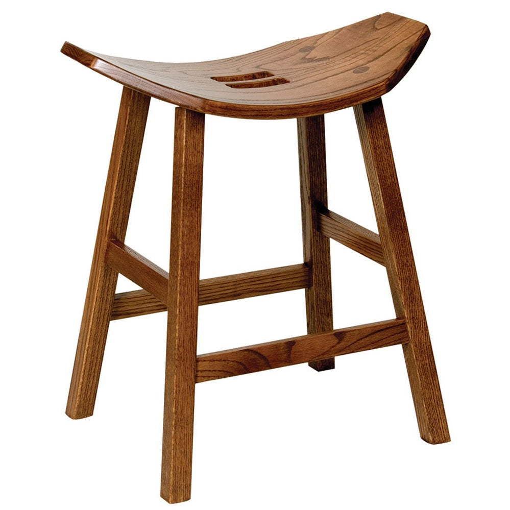 24" Stationary Saddle Bar Stool