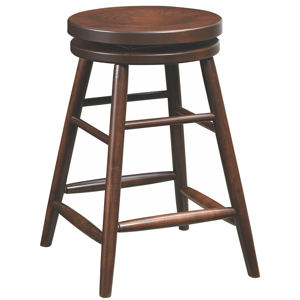 24" Swivel Bar Stool With Plain Legs