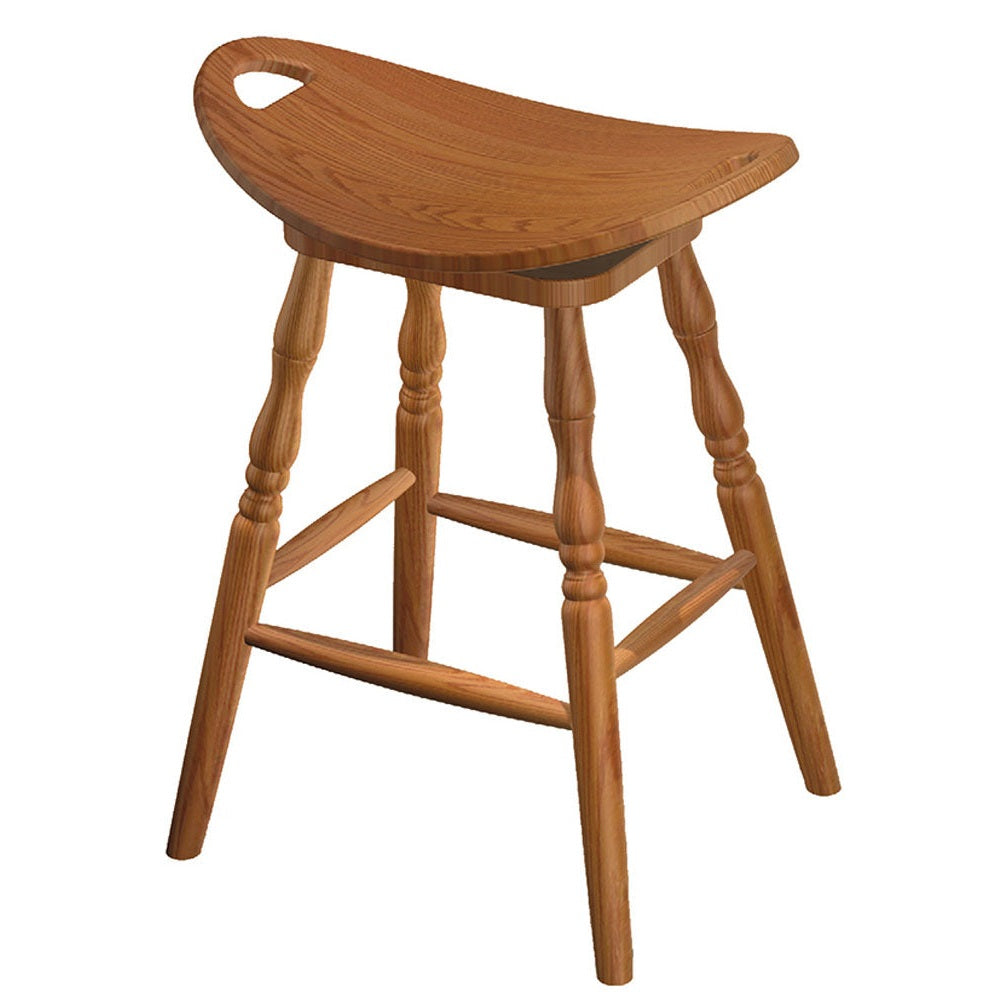 24" Swivel Saddle Bar Stool