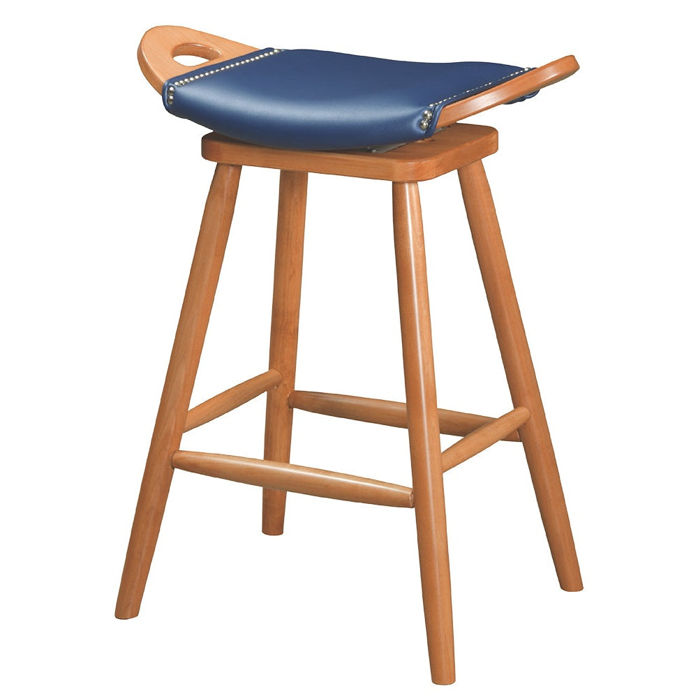 24" Swivel Saddle Bar Stool with Fabric