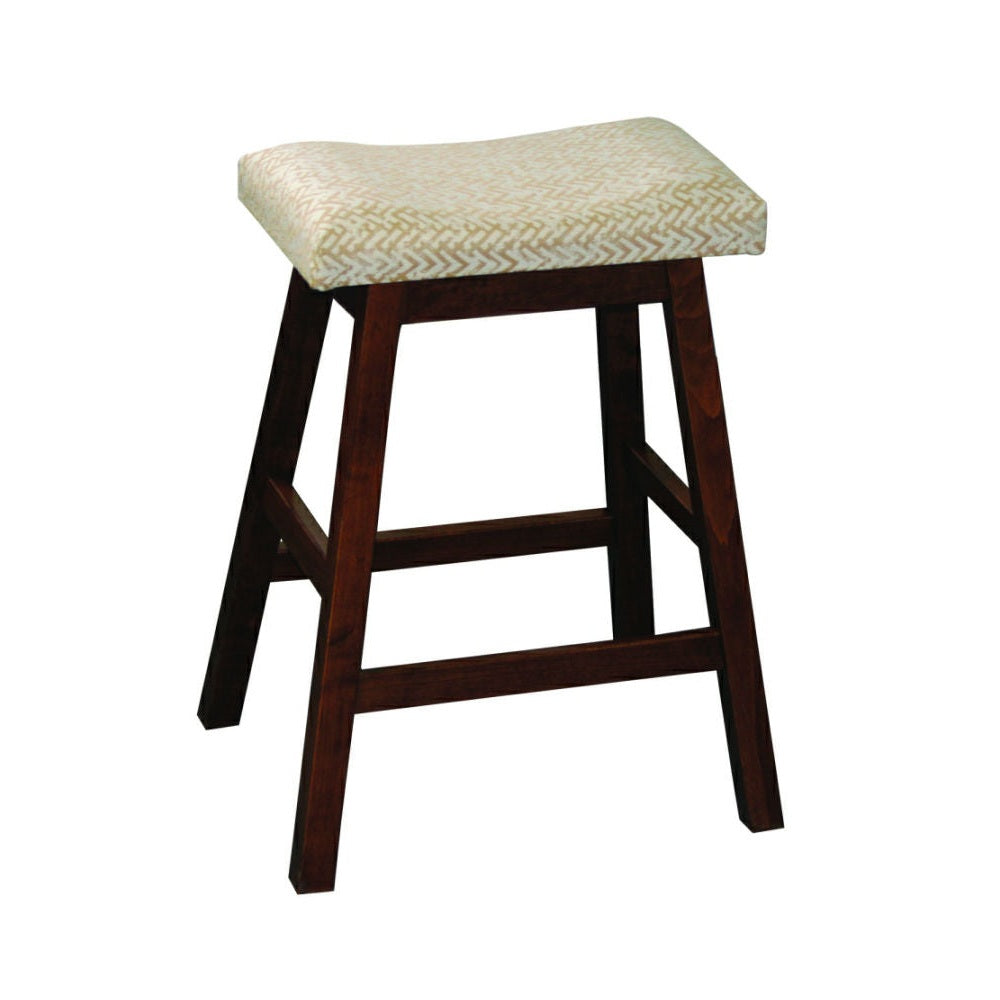 24" Wave Bar Stool with Fabric