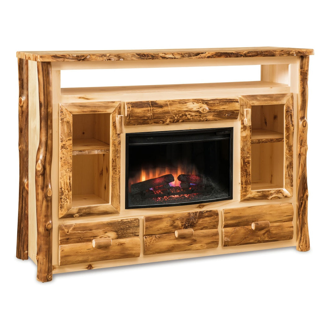 5½ ft TV Cabinet with Fireplace & 3 Drawers