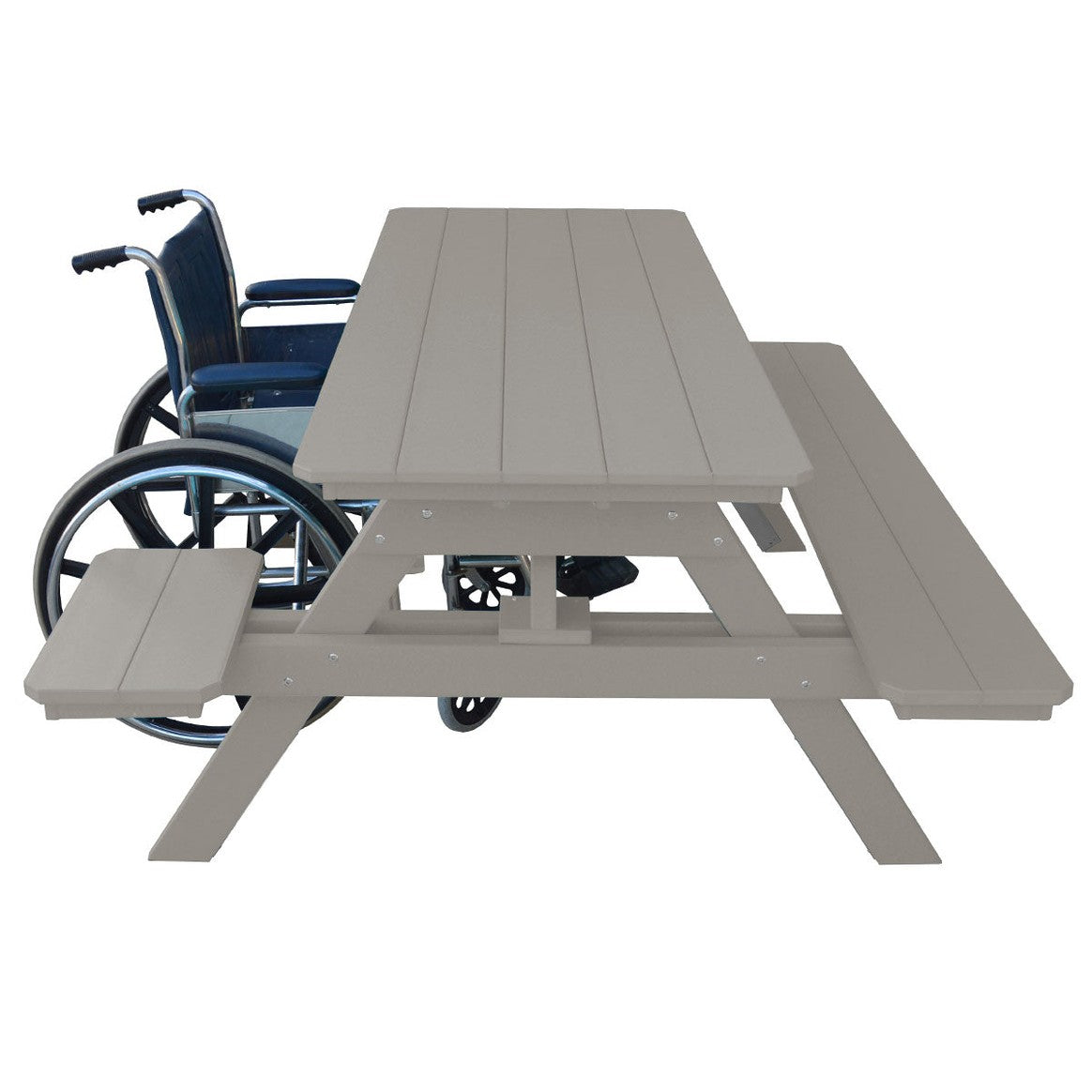 6' Picnic Table With Attached Benches - ADA Compliant