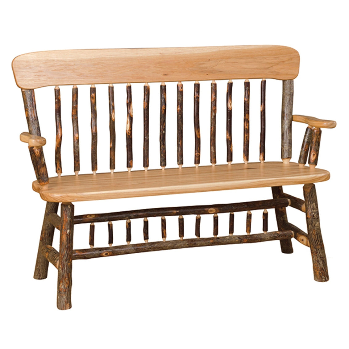 Panel Back Deacon Bench