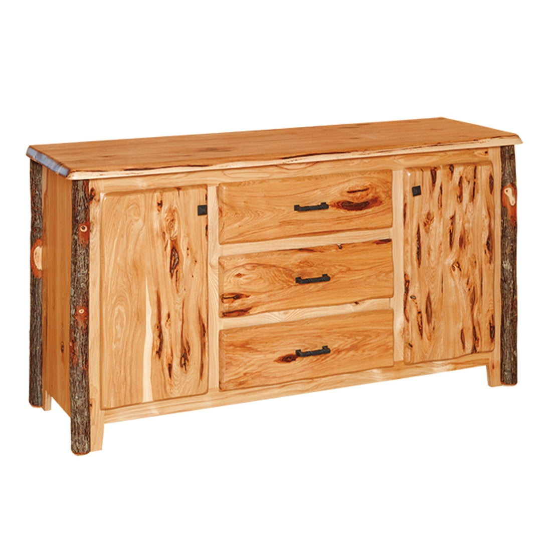 3 Drawer 2 Door Dresser Wavy Edge