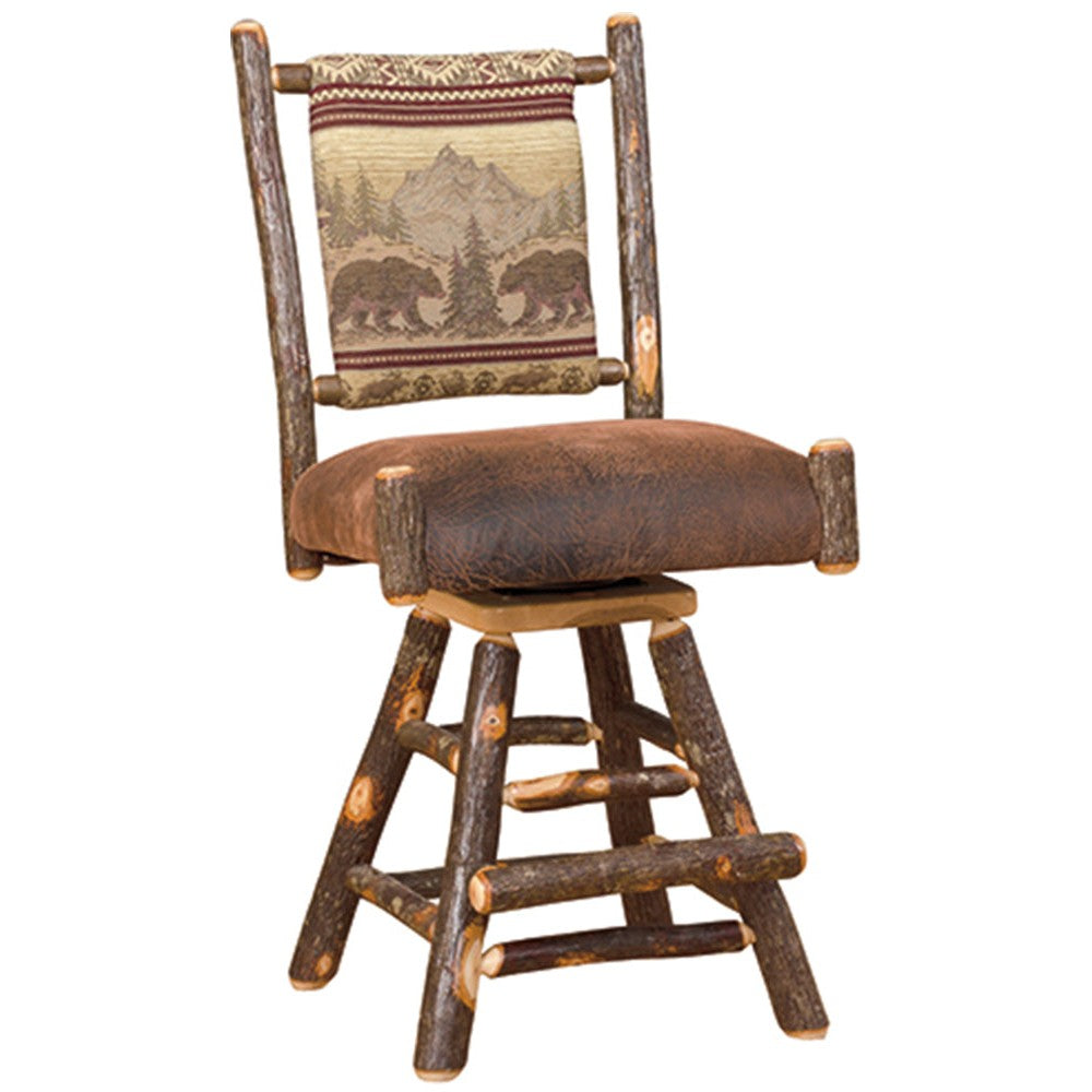 Straight Back Swivel Barstool