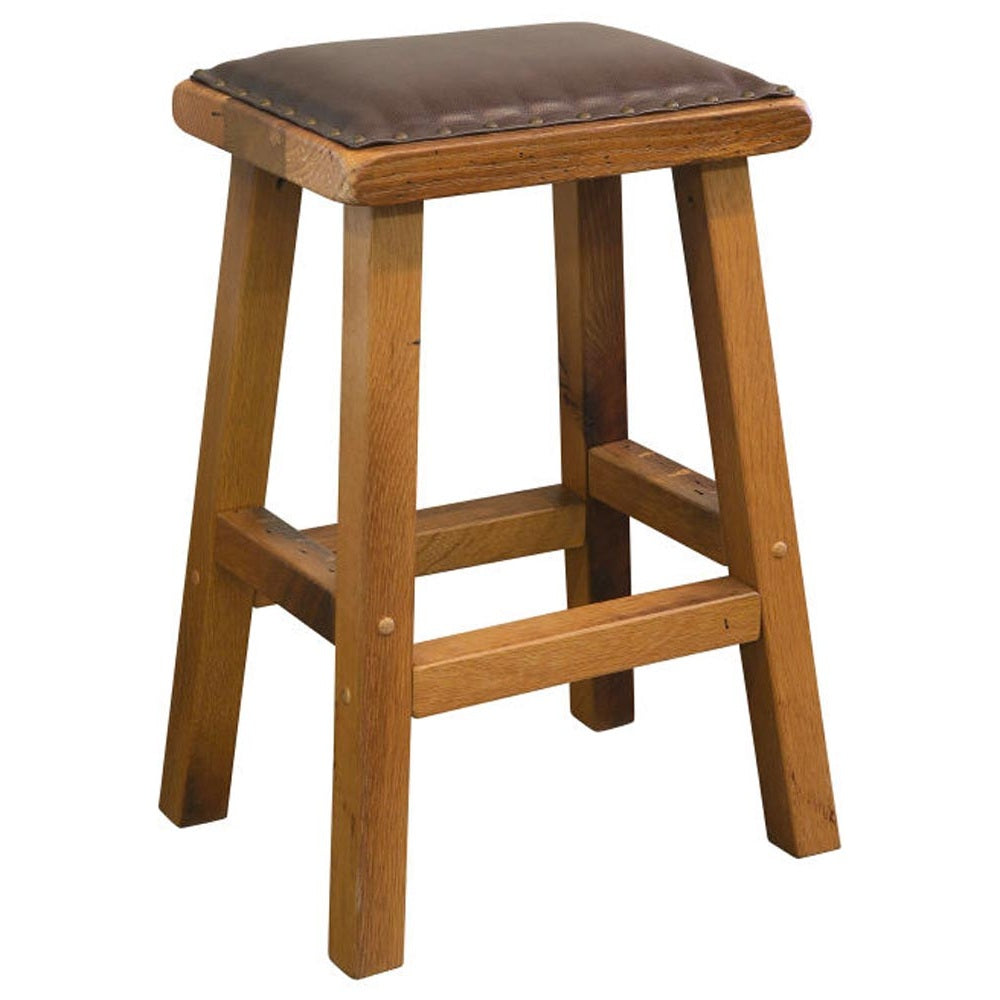 Bar Stool with Leather Seat