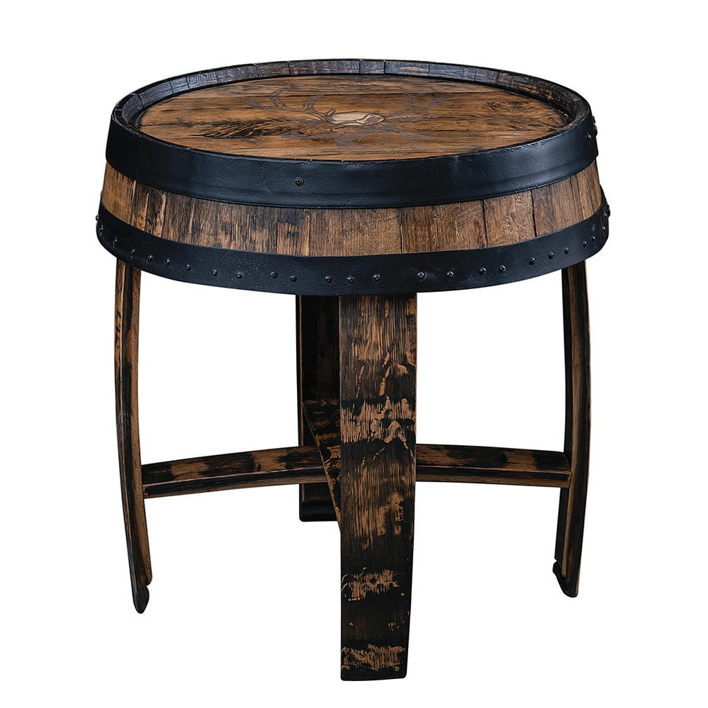 Barrel Top End Table