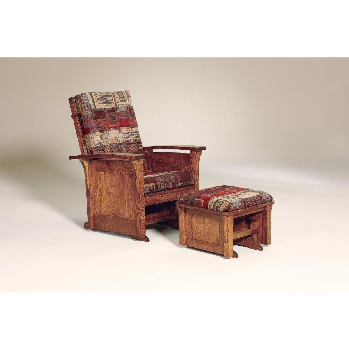 Bow Arm Glider W/ Ottoman