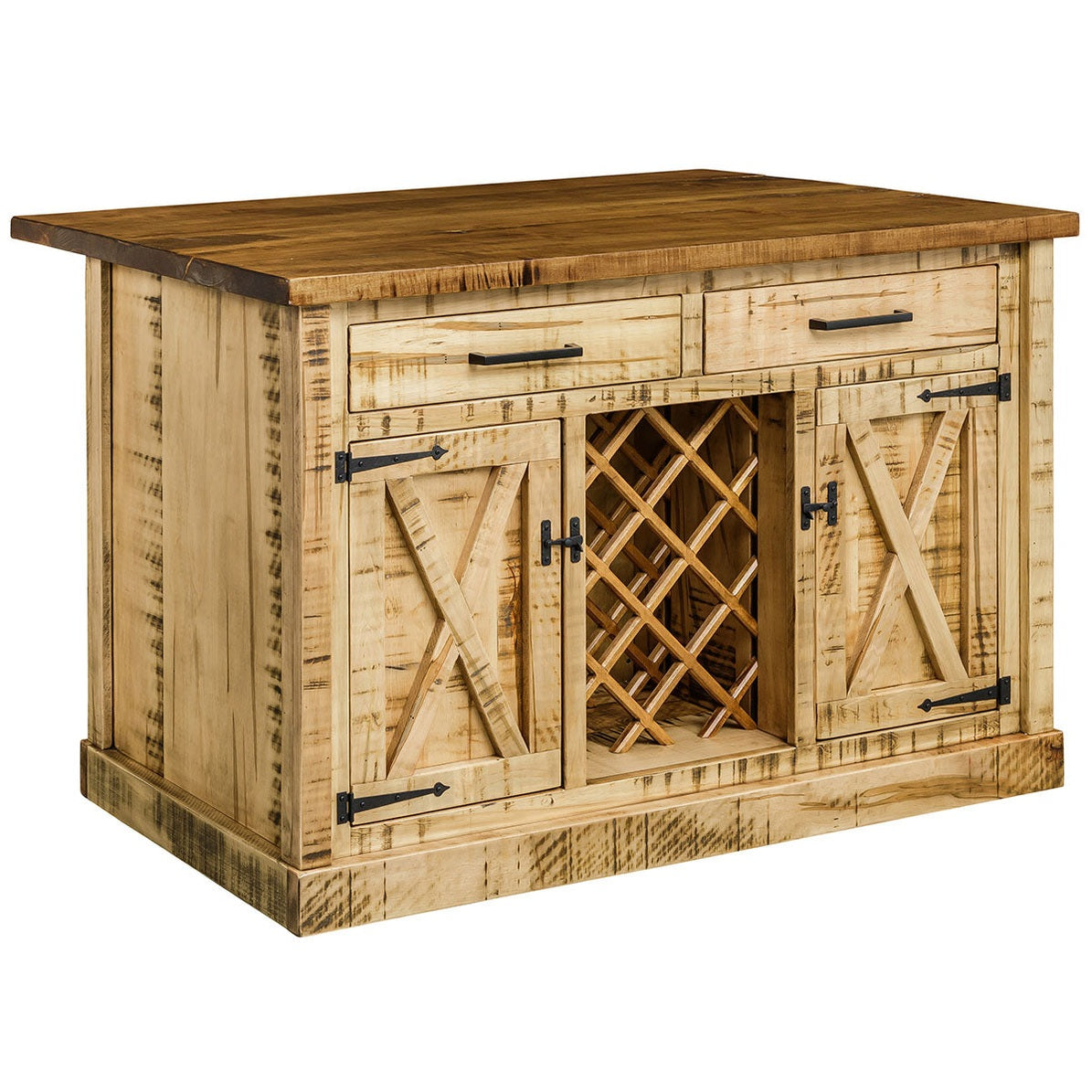 Bradmor Island With Wine Rack