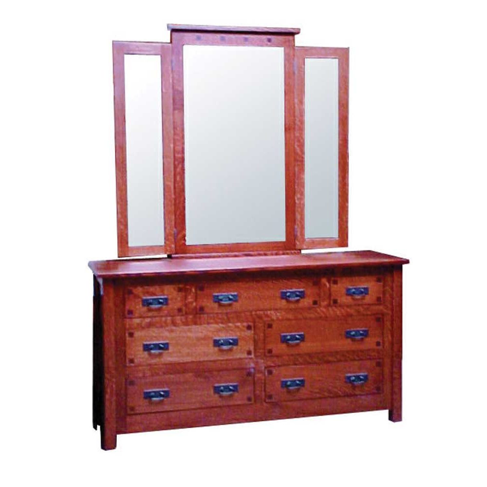 Century Mission Dresser With Mirror