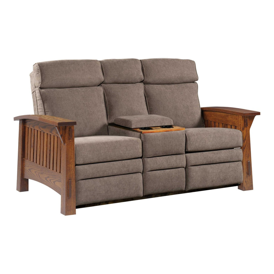 Country Mission Center Console Recliner Love Seat