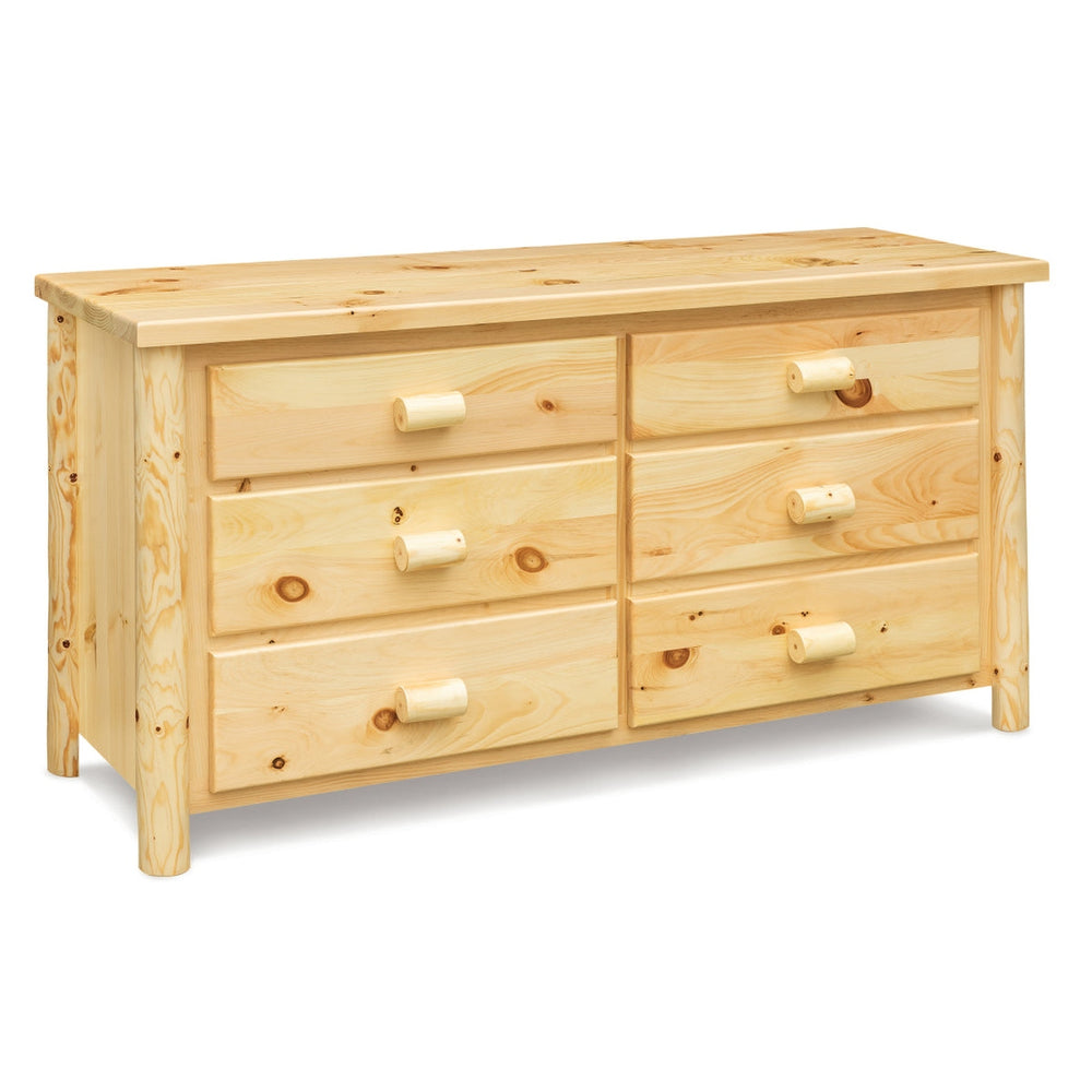 Econo 6 Drawer Dresser - Plain Pine