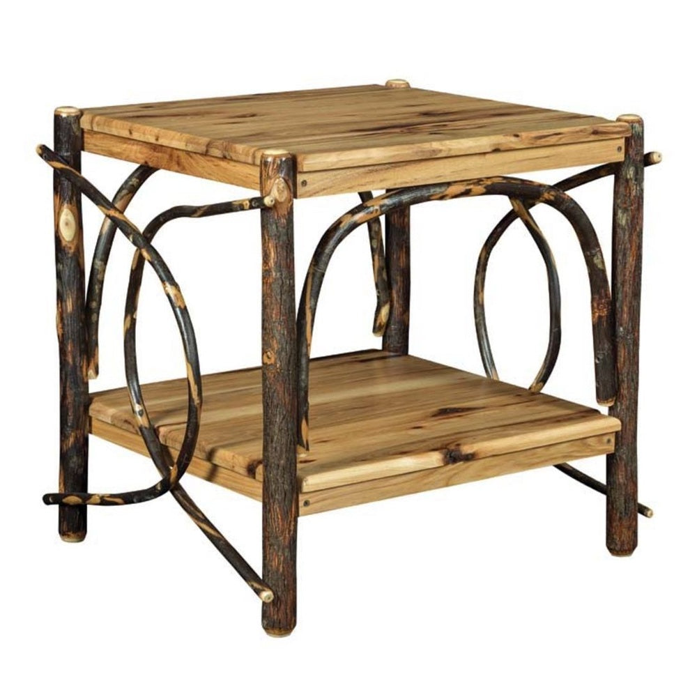 End Table With Solid Top And Shelf