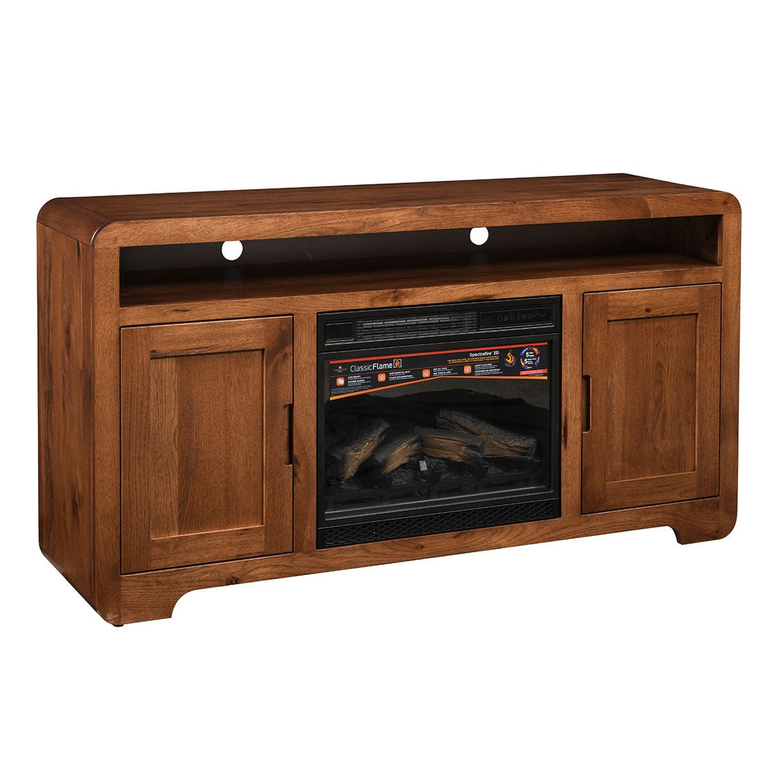 Europa TV Stand With Fireplace - 60"W