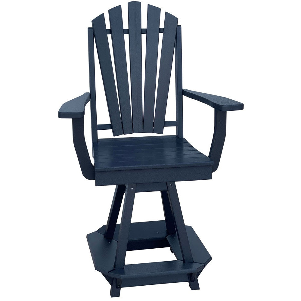 Fanback Swivel Counter Chair