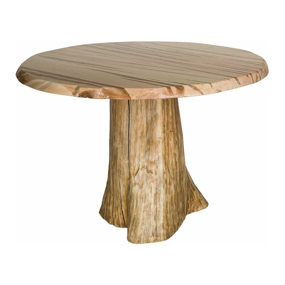Faux Live Edge Round Stump Table