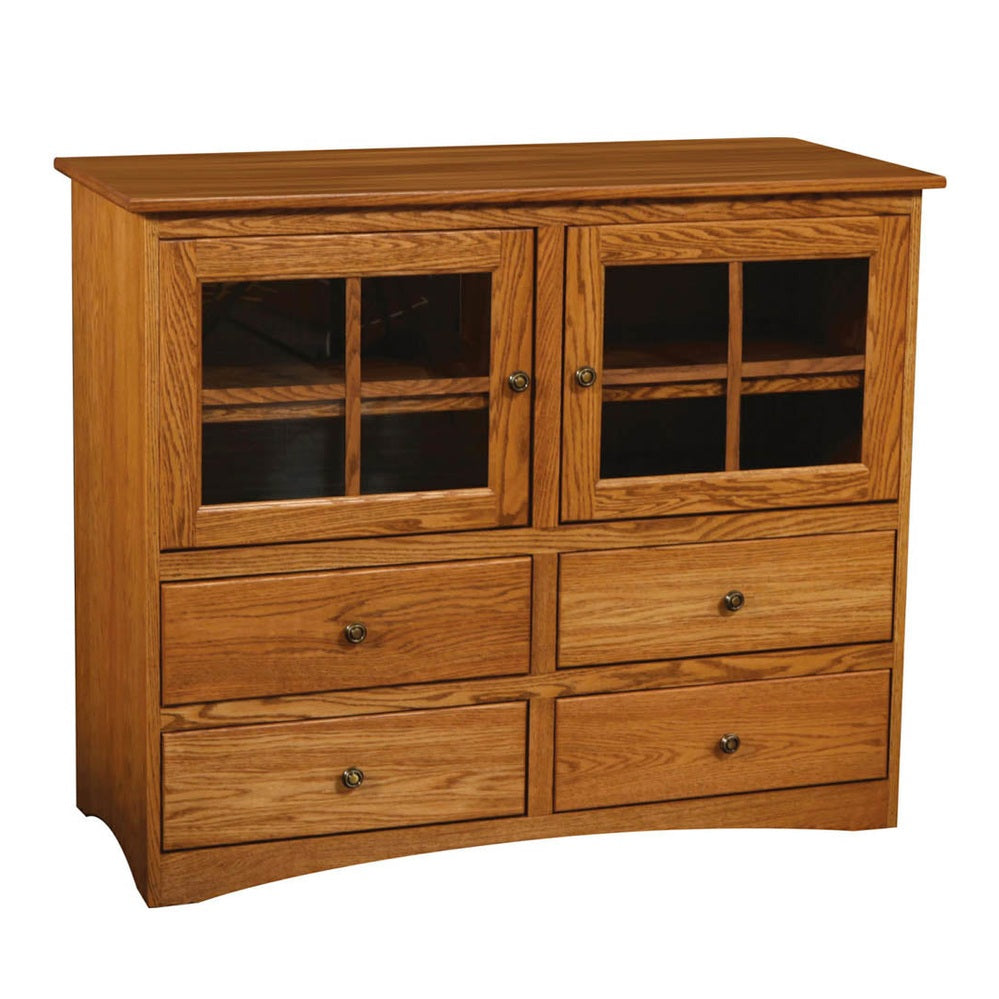 Flat Wall TV Stand with Door Grills