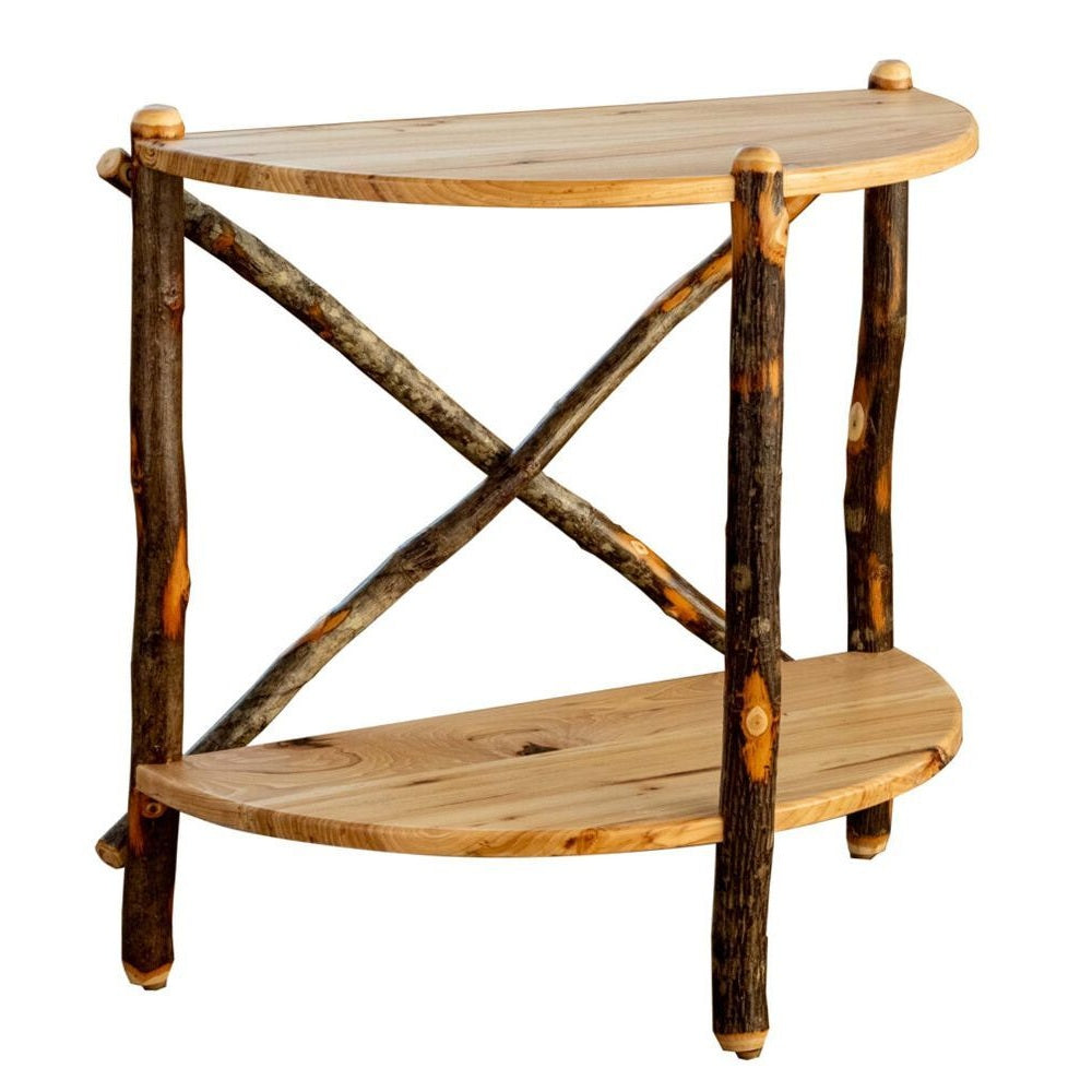 Hickory Half Round End Table
