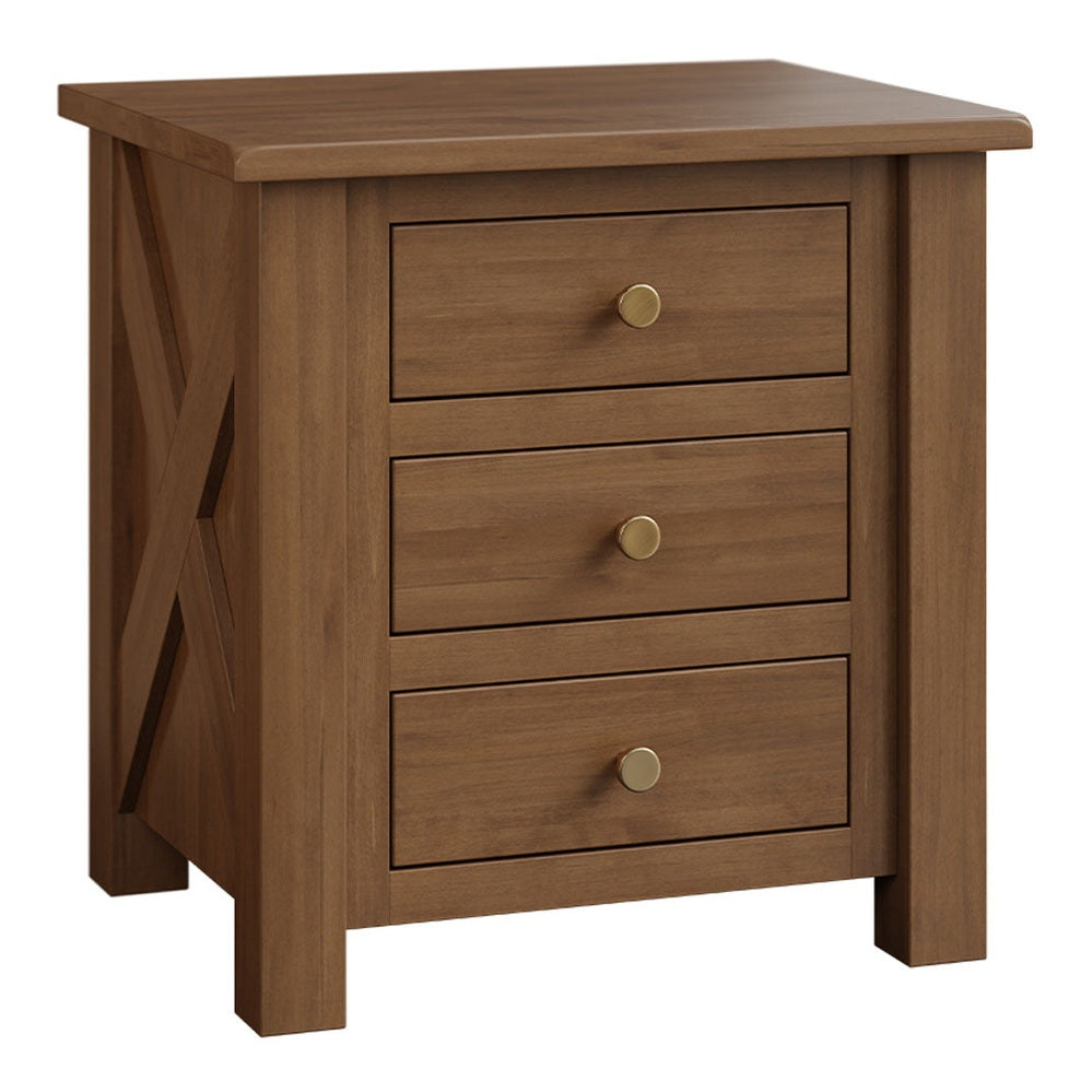 Highlander 3 Drawer Nightstand