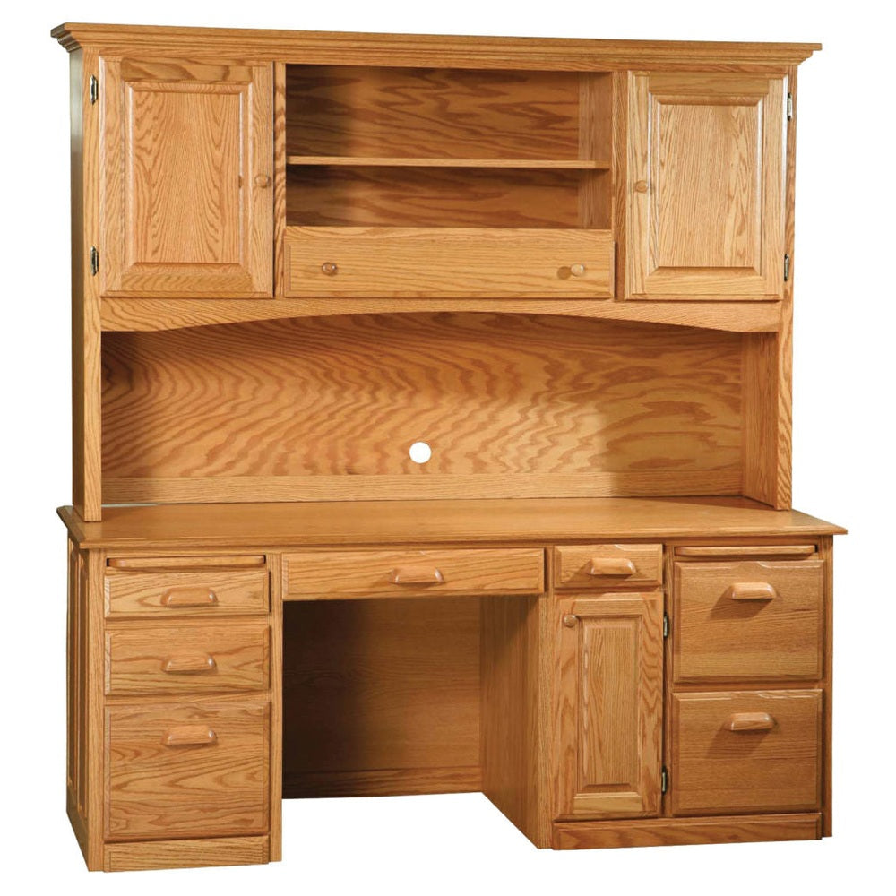 Large Computer Desk with 72" Hutch