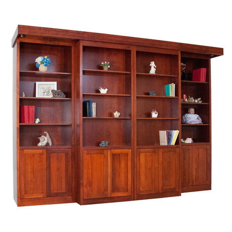 Library Bookcase Bed With Crown Molding