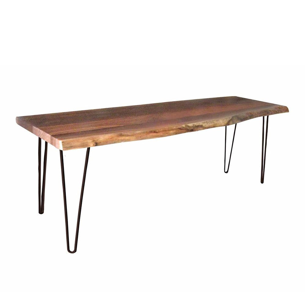 Live Edge Bench with Hairpin Legs