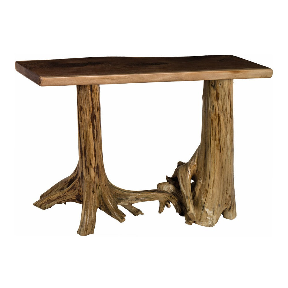 Live Edge Hall Table with Stump Base