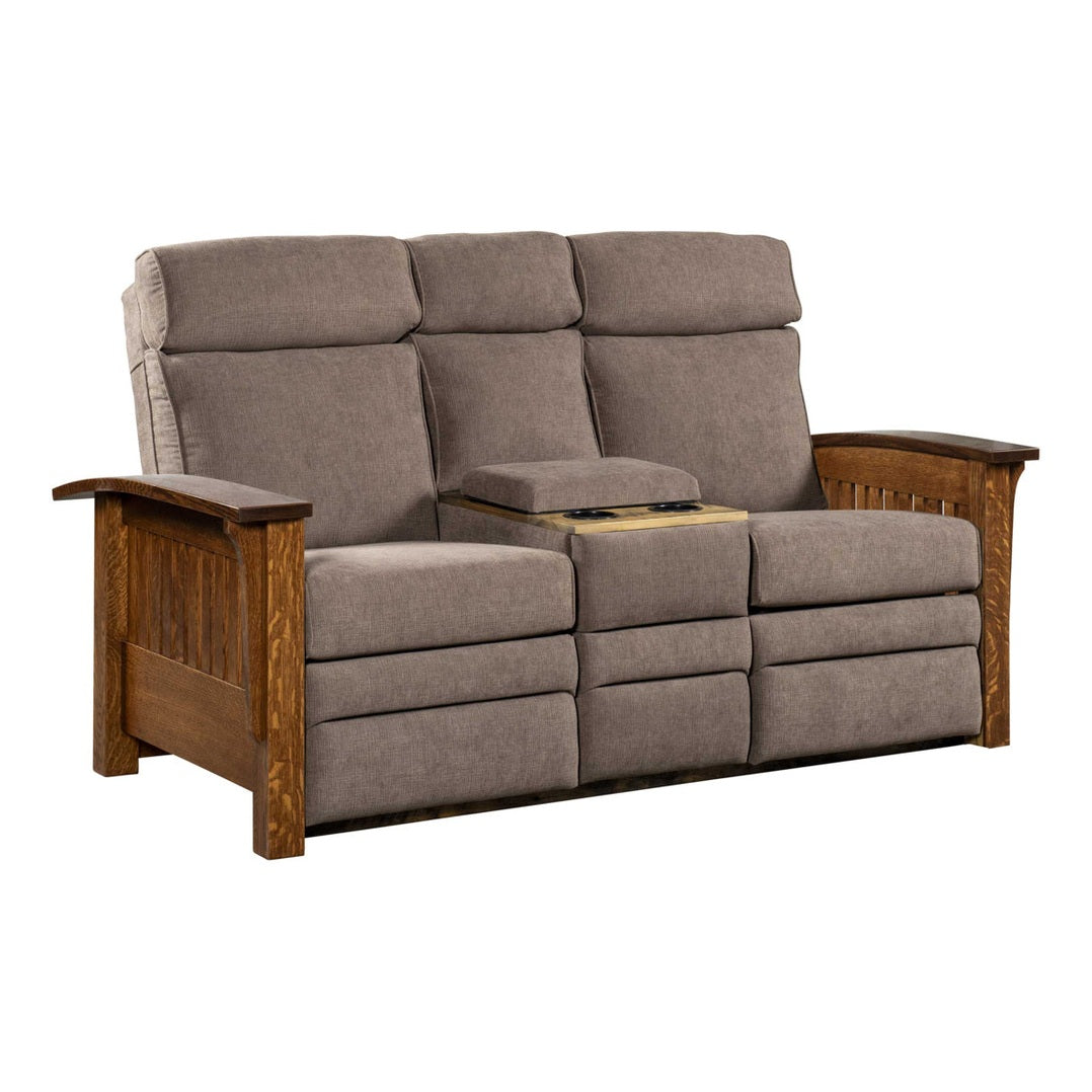 Mission Center Console Recliner Love Seat