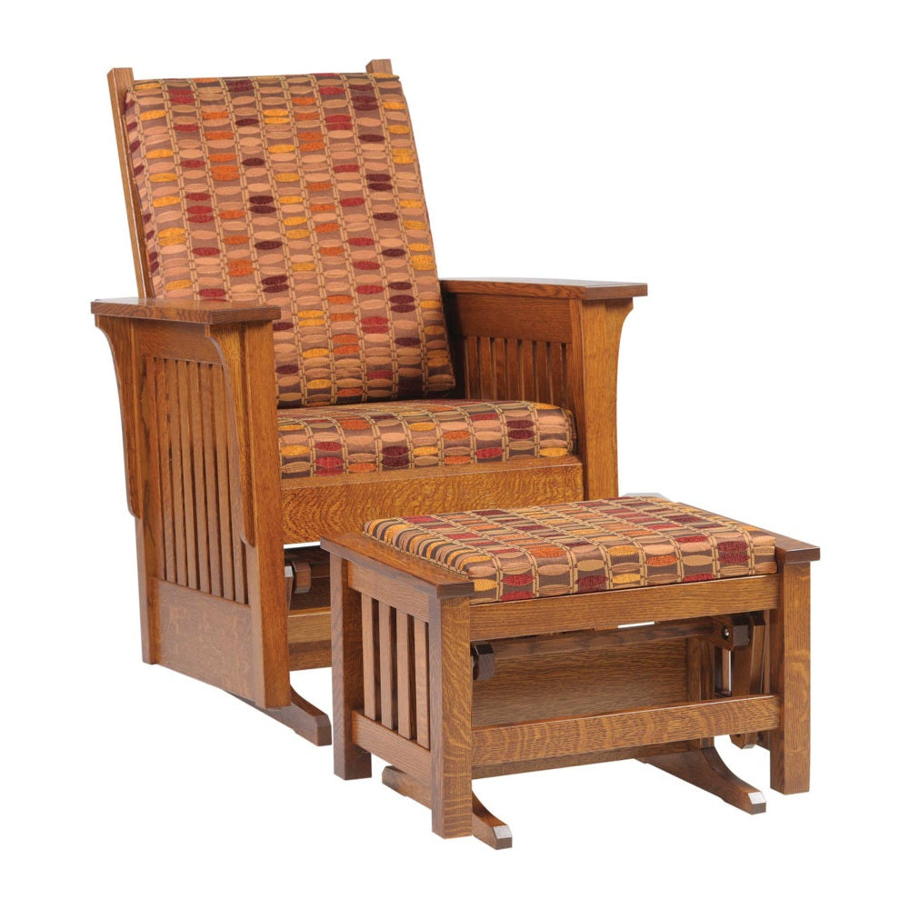 Mission Glider And Ottoman