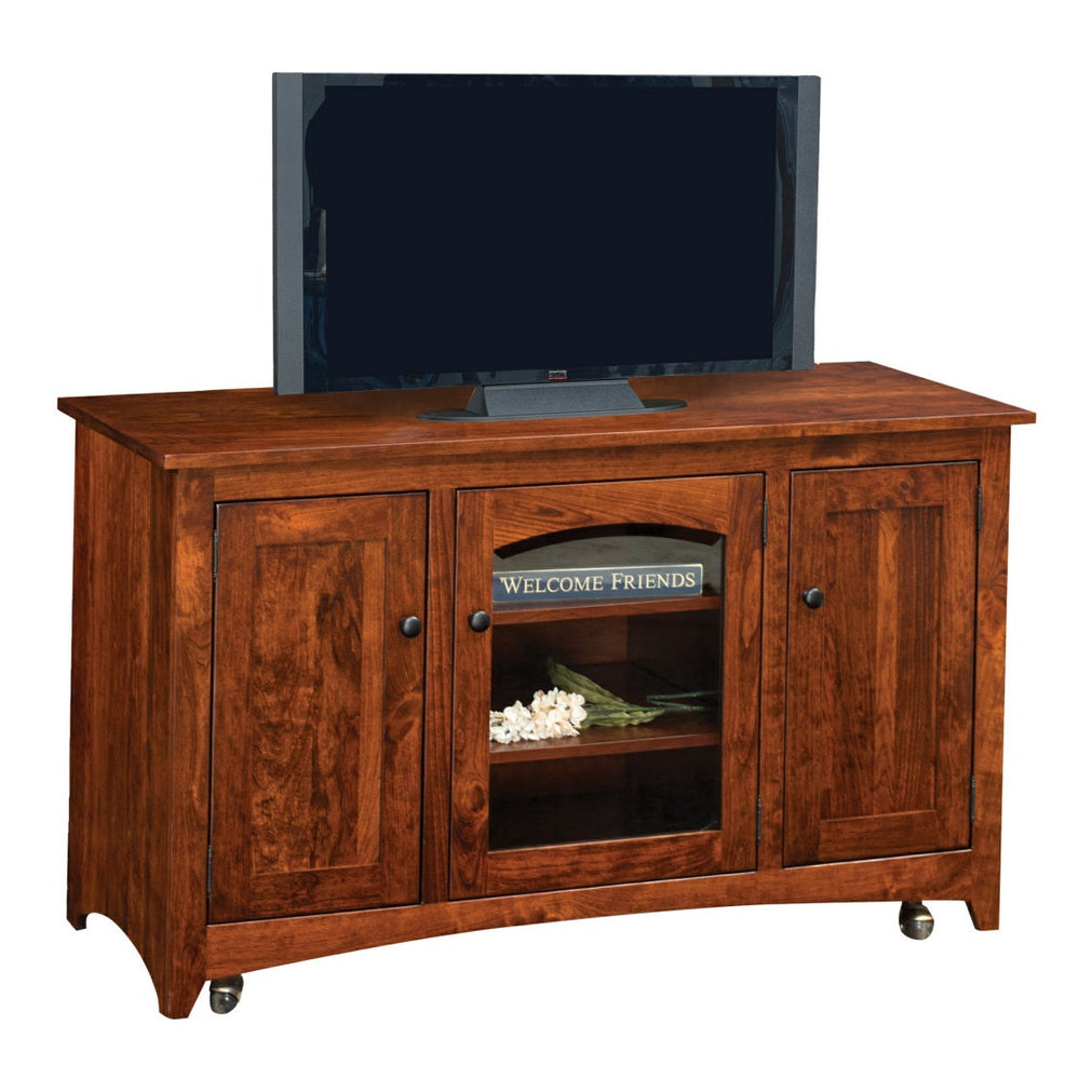 Modern Shaker TV Stand on Casters - 50"