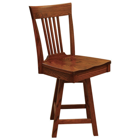 OW Shaker 5 Slat 24" Swivel Bar Chair