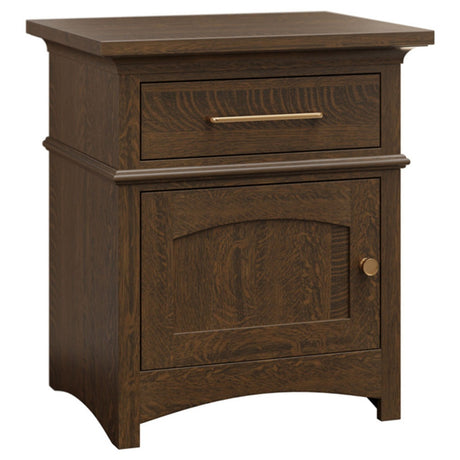 Old World 1 Door 1 Drawer Nightstand
