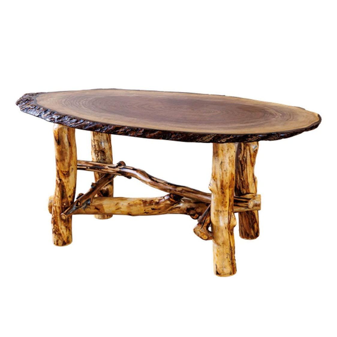 Oval Walnut Pando Coffee Table