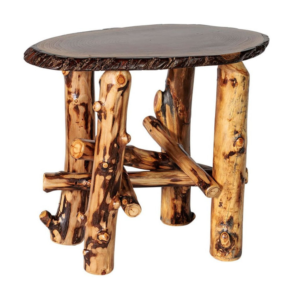 Oval Walnut Pando End Table