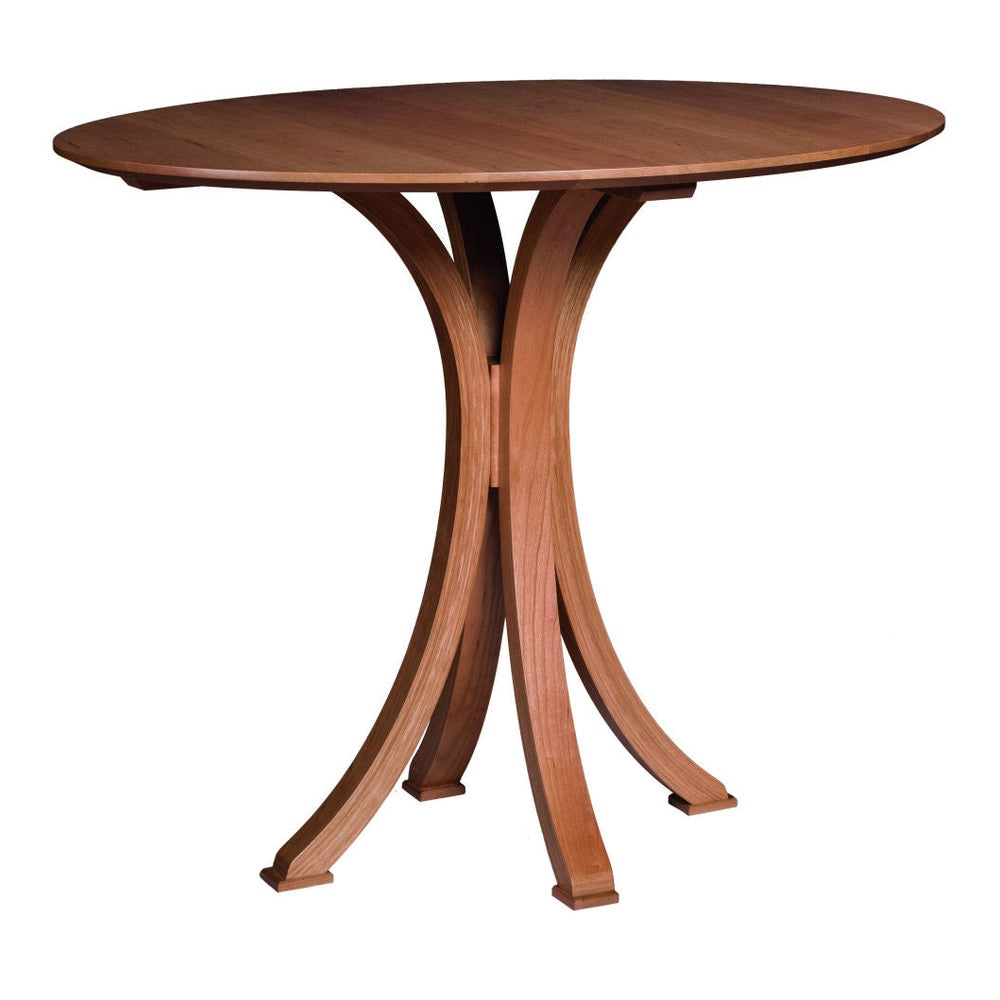 Rippleback Round Pedestal Solid Top Dining Table