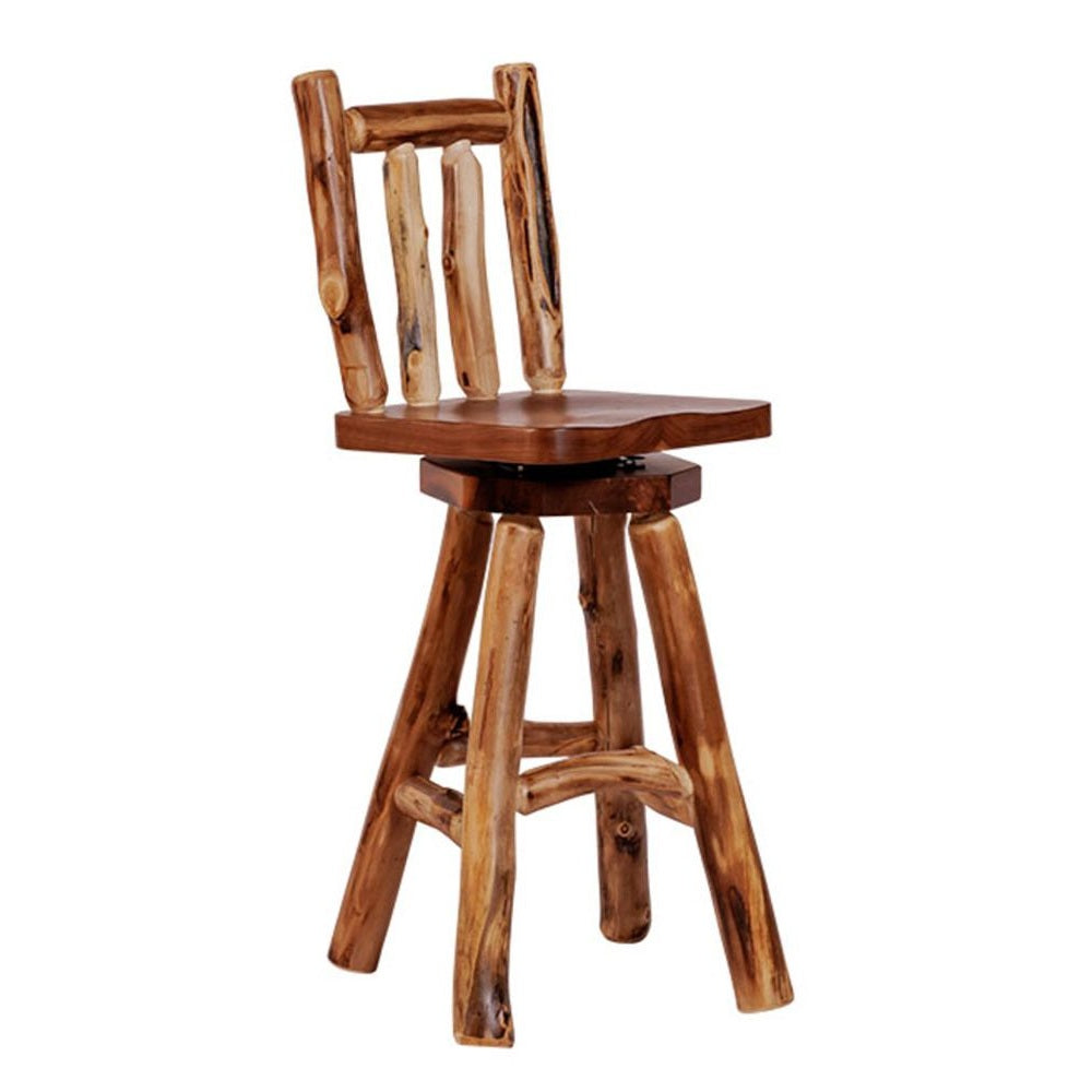 Rocky Mountain 30" Swivel Bar Stool - Walnut Seat