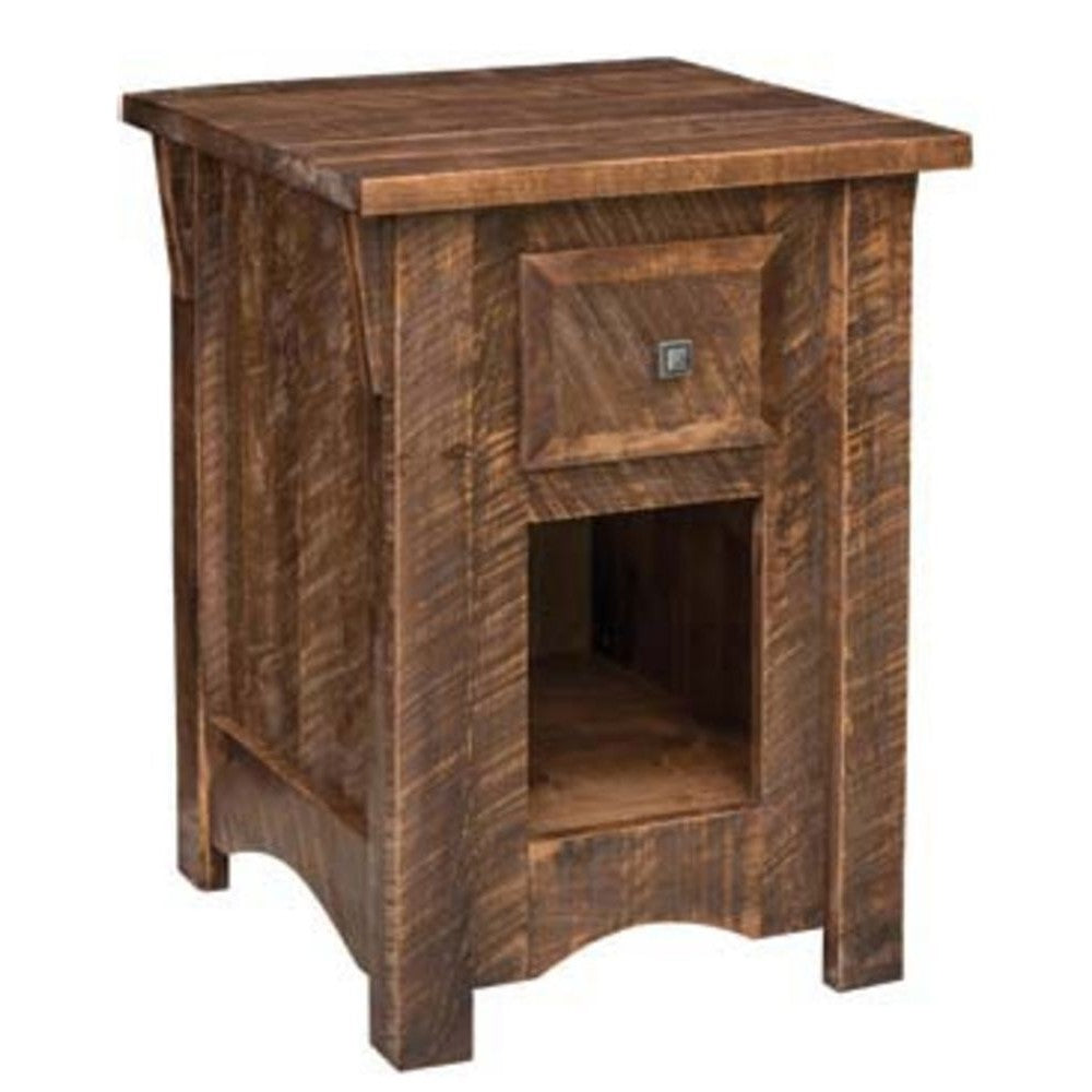 Rough Cut Maplewood 1 Drawer Nightstand