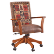 Upholstered Black Walnut Office Chair
