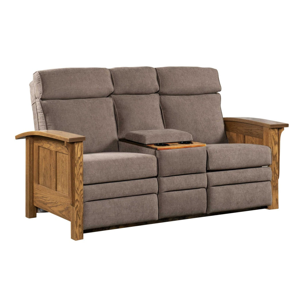 Shaker Center Console Recliner Love Seat