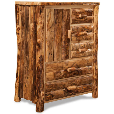 Side Door Armoire With Slab Sides