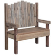 Slatted Back Arm Bench