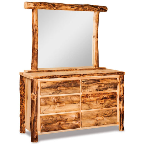 Small 6 Drawer Dresser with Mirror - Aspen