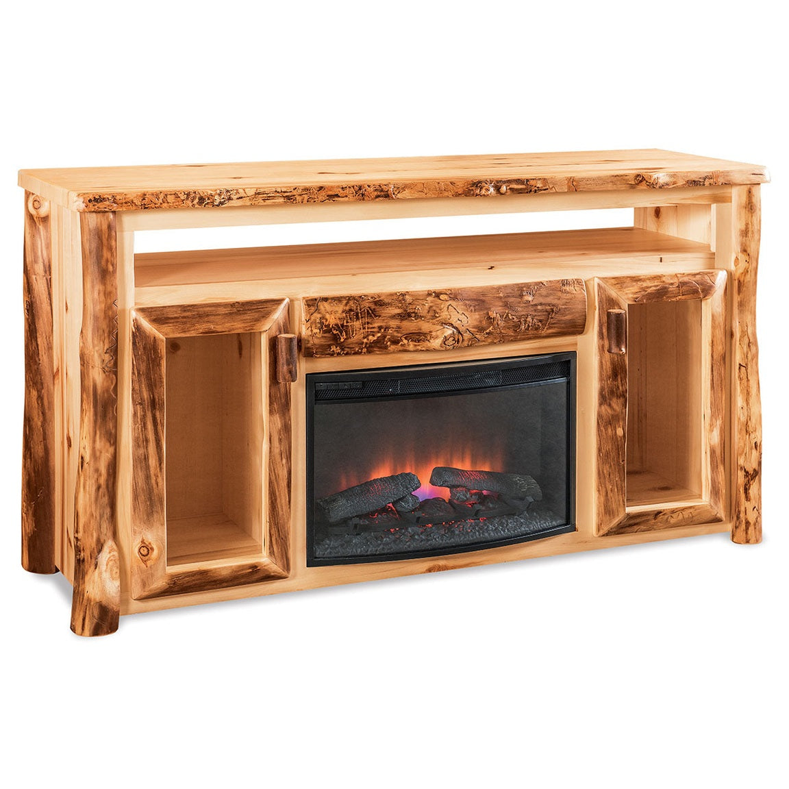 TV Cabinet with Opening & Fireplace