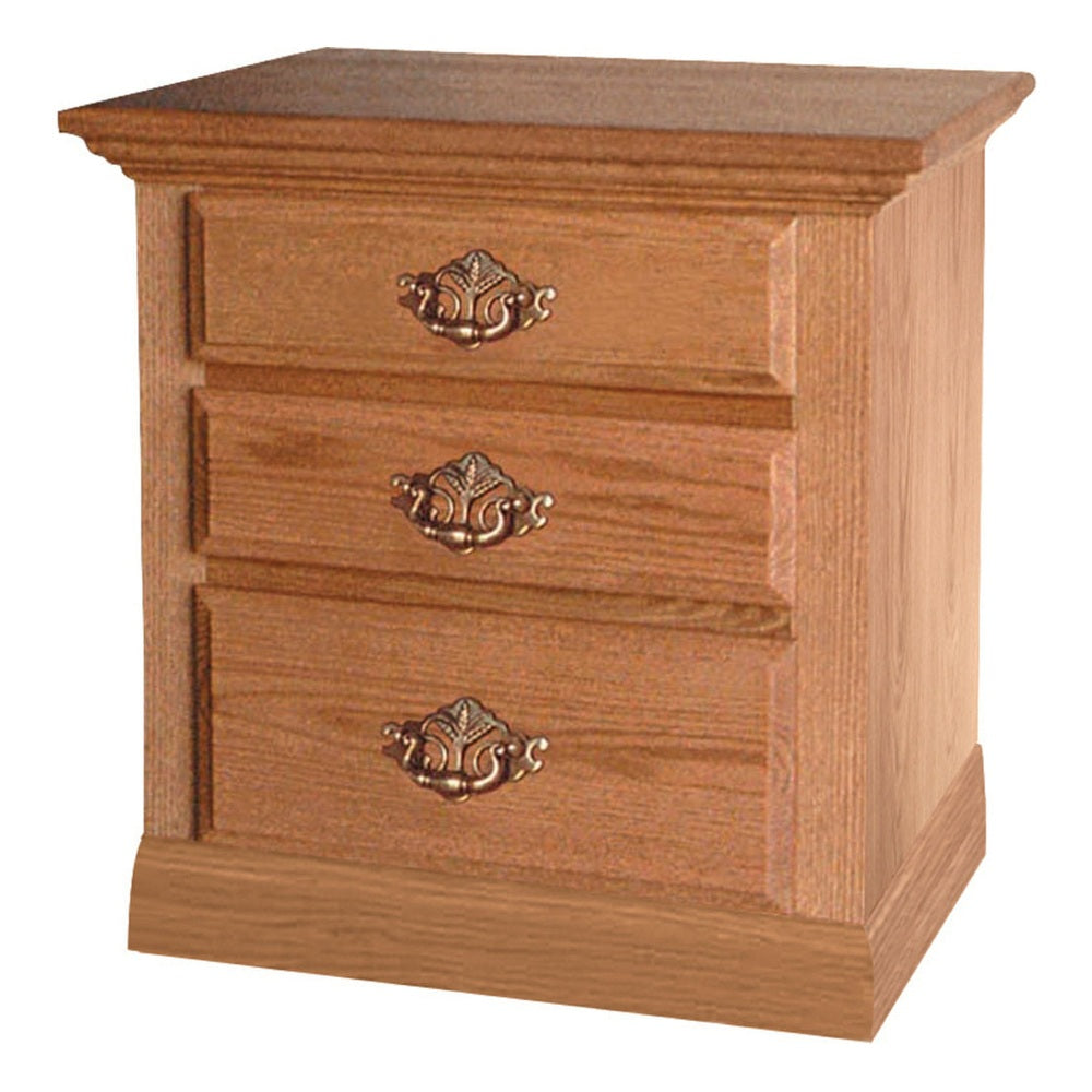 Traditional 3 Drawer Nightstand
